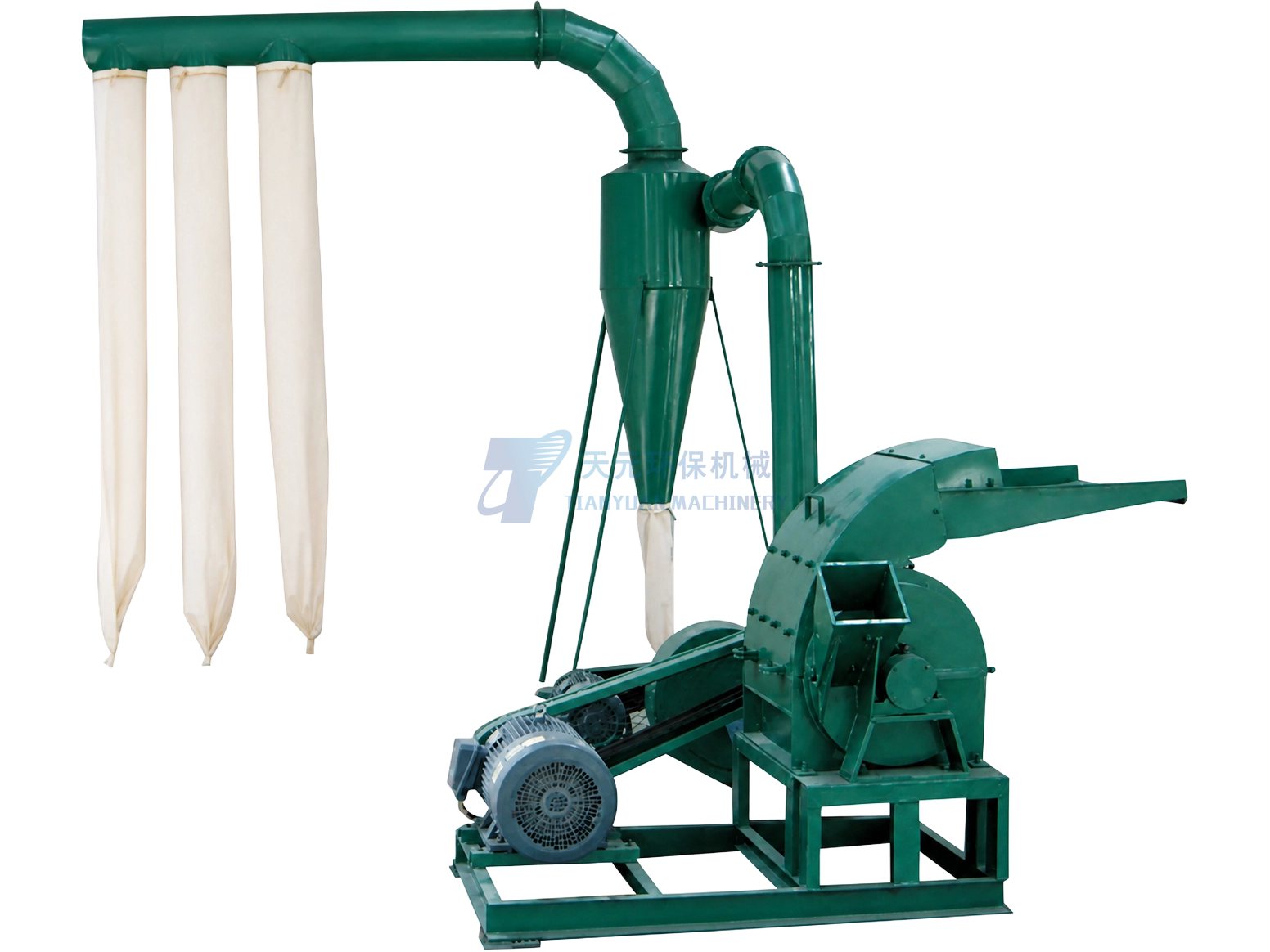 Trituradora y desmenuzadora de madera combinada