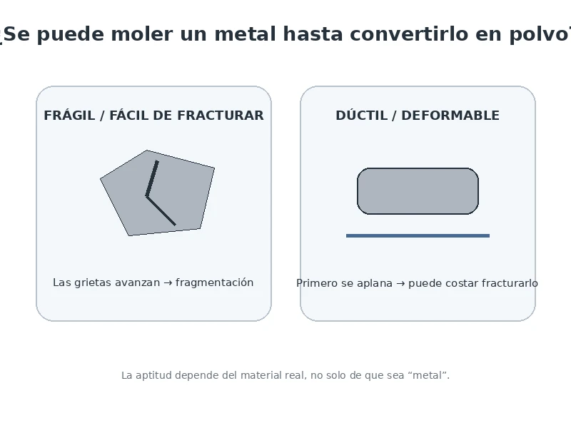¿Se puede moler un metal hasta convertirlo en polvo? Guía de molienda mecánica