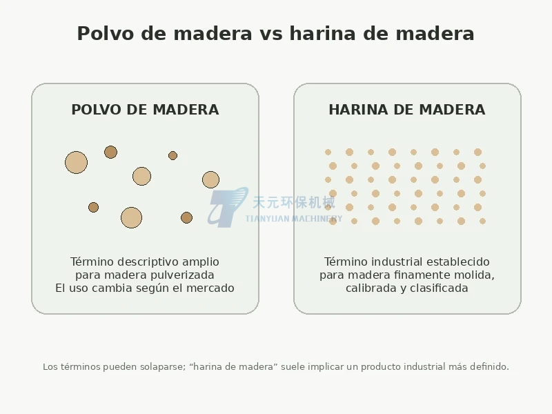 Polvo de madera vs harina de madera: ¿cuál es la diferencia?